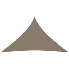 Greatstore Stínící plachta oxfordská látka trojúhelníková 5x6x6 m taupe