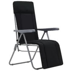 Greatstore Skládací zahradní židle s poduškami 2 ks černé