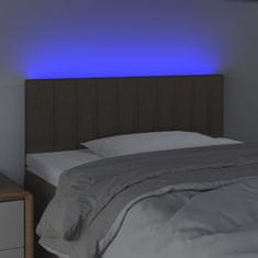 Vidaxl Čelo postele s LED taupe 80 x 5 x 78/88 cm textil