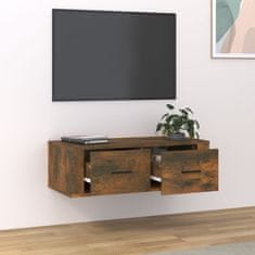 Vidaxl Závěsná TV skříňka kouřový dub 80 x 36 x 25 cm kompozitní dřevo