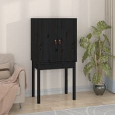 Greatstore Skříň highboard černá 60x40x120 cm masivní borové dřevo