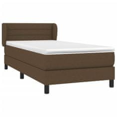 Petromila Box spring postel s matrací tmavě hnědá 90x190 cm textil