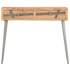 shumee Konzolový stolek 90 x 30 x 75 cm masivní akáciové dřevo