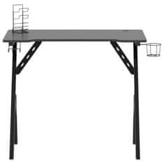 Vidaxl Herní stůl s nohami ve tvaru Y černý 90 x 60 x 75 cm