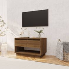 Greatstore TV stolek hnědý dub 70 x 41 x 44 cm dřevotříska