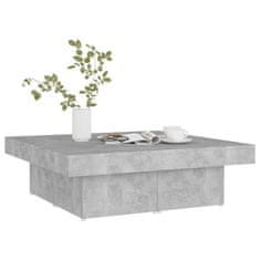 Greatstore Konferenční stolek betonově šedý 90 x 90 x 28 cm dřevotříska