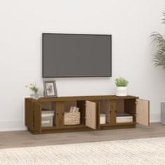 Greatstore TV skříňka medově hnědá 140 x 40 x 40 cm masivní borové dřevo