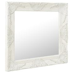 Vidaxl Nástěnné zrcadlo barokní styl 60 x 60 cm bílé