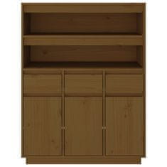 Vidaxl Skříň highboard medově hnědá 89x40x116,5 cm masivní borovice