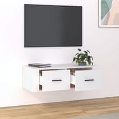 Vidaxl Závěsná TV skříňka bílá 80 x 36 x 25 cm kompozitní dřevo