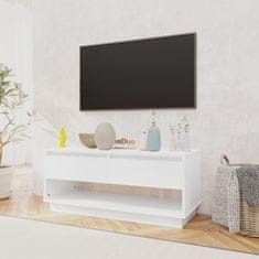 Vidaxl TV stolek bílý s vysokým leskem 102 x 41 x 44 cm dřevotříska