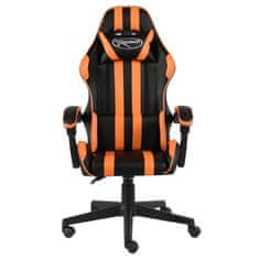Greatstore Herní židle černo-oranžová umělá kůže