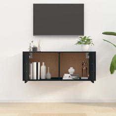 Vidaxl Nástěnná TV skříňka černá 100x34,5x40 cm