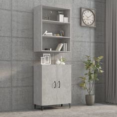 Greatstore Skříň highboard betonově šedá kompozitní dřevo