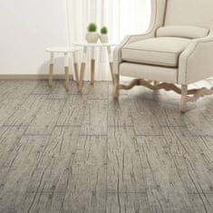 Petromila Nesamolepicí PVC podlahová prkna 4,46 m² 3 mm světle šedá