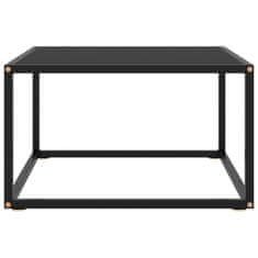 Vidaxl Konferenční stolek černý s černým sklem 60 x 60 x 35 cm