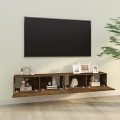 Greatstore Nástěnné TV skříňky 2 ks kouřový dub 100 x 30 x 30 cm kompozit