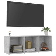 Greatstore TV stolek betonově šedý 107 x 35 x 37 cm dřevotříska