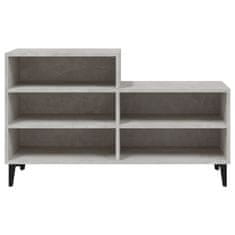 Greatstore Botník betonově šedý 102x36x60 cm kompozitní dřevo