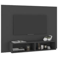 Greatstore Nástěnná TV skříňka šedá 120 x 23,5 x 90 cm dřevotříska