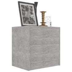 Greatstore Noční stolky 2 ks betonově šedé 40 x 30 x 40 cm dřevotříska