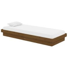 shumee Rám postele medově hnědý masivní dřevo 75 x 190 cm Small Single