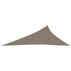 Greatstore Stínící plachta oxfordská látka trojúhelníková 4x5x6,4 m taupe