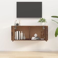 Vidaxl Nástěnná TV skříňka kouřový dub 100 x 34,5 x 40 cm