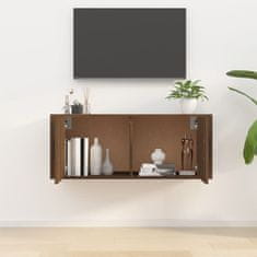 Vidaxl Nástěnná TV skříňka hnědý dub 100 x 34,5 x 40 cm