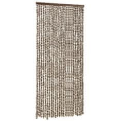 Petromila Závěs proti hmyzu taupe a bílý 100 x 220 cm Chenille