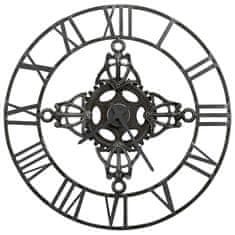 Vidaxl Nástěnné hodiny stříbrné 78 cm kov