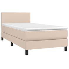 Petromila Box spring postel s matrací cappuccino 80 x 200 cm umělá kůže