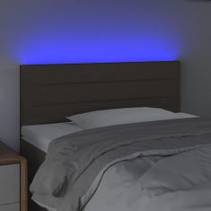 Vidaxl Čelo postele s LED taupe 80 x 5 x 78/88 cm textil