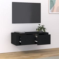 Vidaxl Závěsná TV skříňka černá 80 x 36 x 25 cm kompozitní dřevo