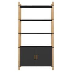 Greatstore Skříň highboard černá 80x40x153 cm kompozitní dřevo