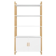 Greatstore Skříň highboard bílá 80x40x153 cm ompozitní dřevo