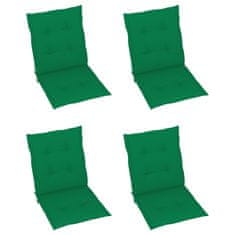Vidaxl Polstry na zahradní židle 4 ks zelené 100 x 50 x 4 cm