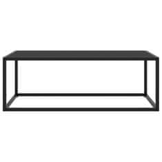 Vidaxl Konferenční stolek černý s černým sklem 100 x 50 x 35 cm