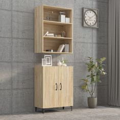 Greatstore Skříň highboard dub sonoma kompozitní dřevo