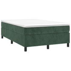 shumee Box spring postel s matrací tmavě zelená 120x190 cm samet