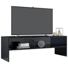 Greatstore TV stolek černý s vysokým leskem 120 x 40 x 40 cm dřevotříska