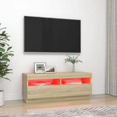 Greatstore TV skříňka s LED osvětlením dub sonoma 100 x 35 x 40 cm