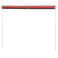 Greatstore Zatahovací markýza 400 x 150 cm oranžovo-hnědá