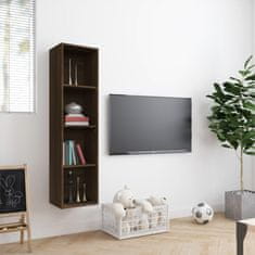 Greatstore Knihovna / TV skříňka hnědý dub 143x30x36 cm kompozitní dřevo