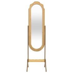 Vidaxl Volně stojící zrcadlo světlé dřevo 46 x 48 x 164 cm
