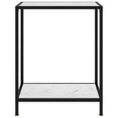 Vidaxl Konzolový stolek bílý 60 x 35 x 75 cm tvrzené sklo