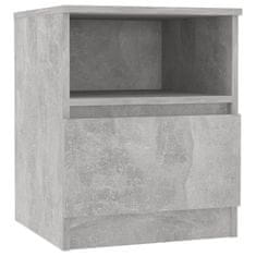 Greatstore Noční stolek betonově šedý 40 x 40 x 50 cm dřevotříska