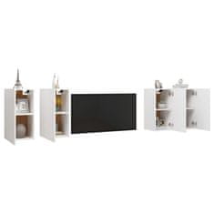 Greatstore TV skříňky 4 ks bílé 30,5 x 30 x 60 cm dřevotříska