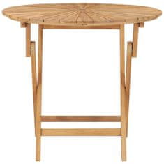 Greatstore Skládací zahradní stůl Ø 85 cm masivní teakové dřevo