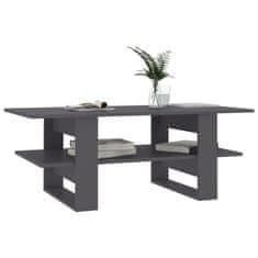 Vidaxl Konferenční stolek šedý 110 x 55 x 42 cm dřevotříska